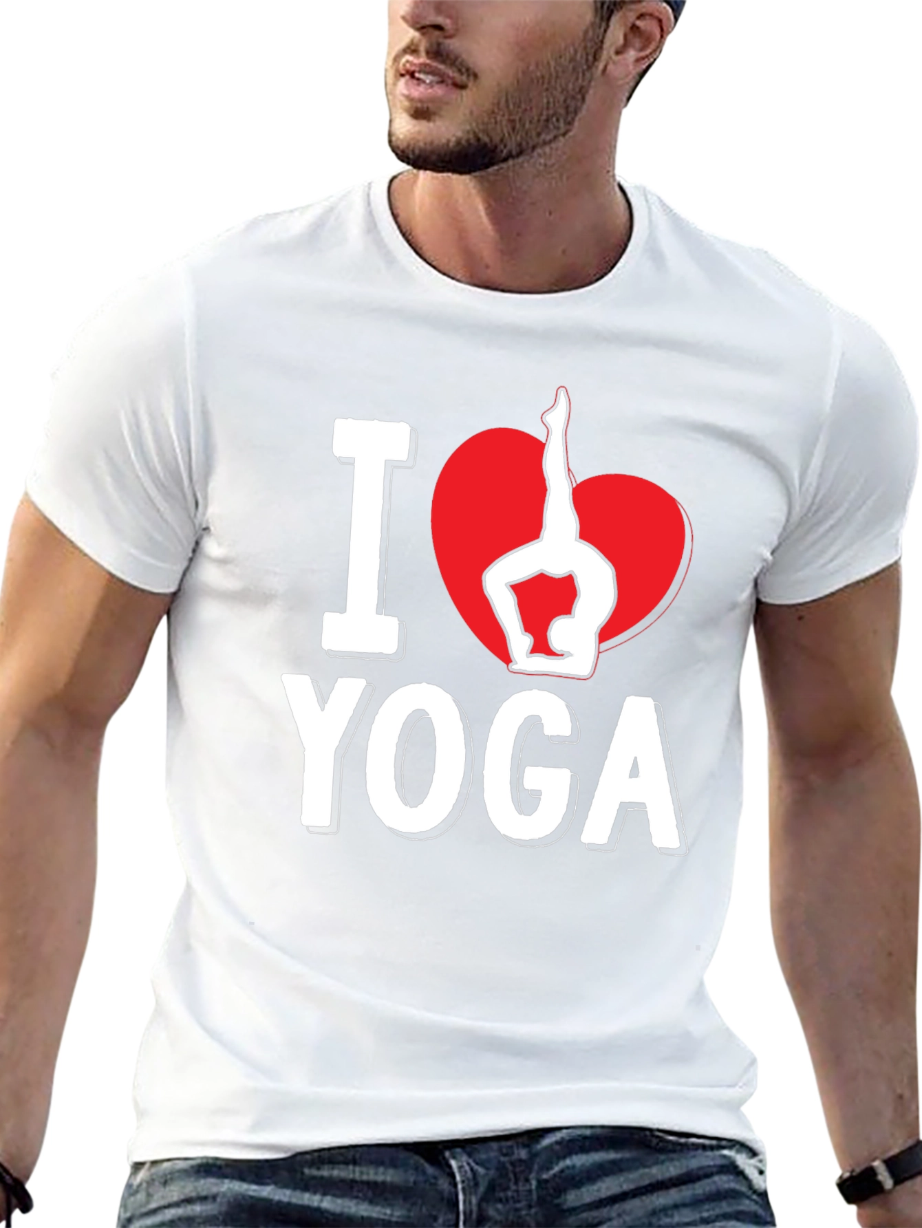 I Heart Yoga Black Graphic Tee