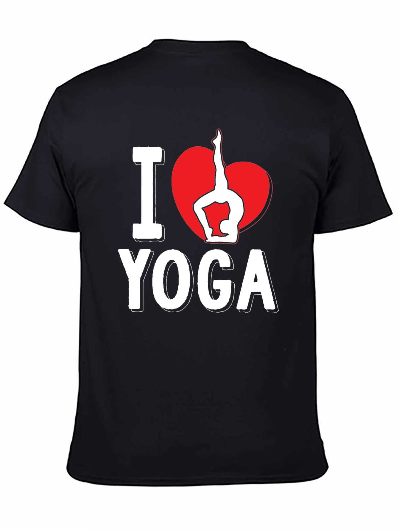 I Heart Yoga Black Graphic Tee
