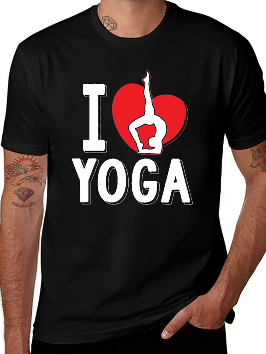 I Heart Yoga Black Graphic Tee
