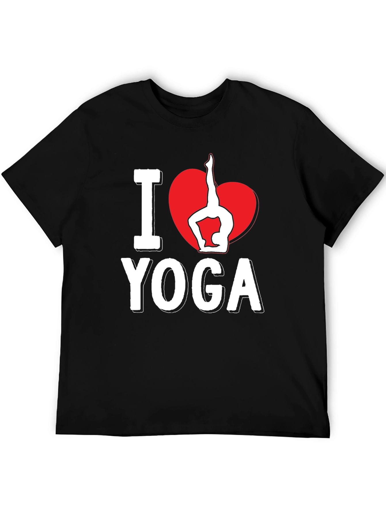 I Heart Yoga Black Graphic Tee