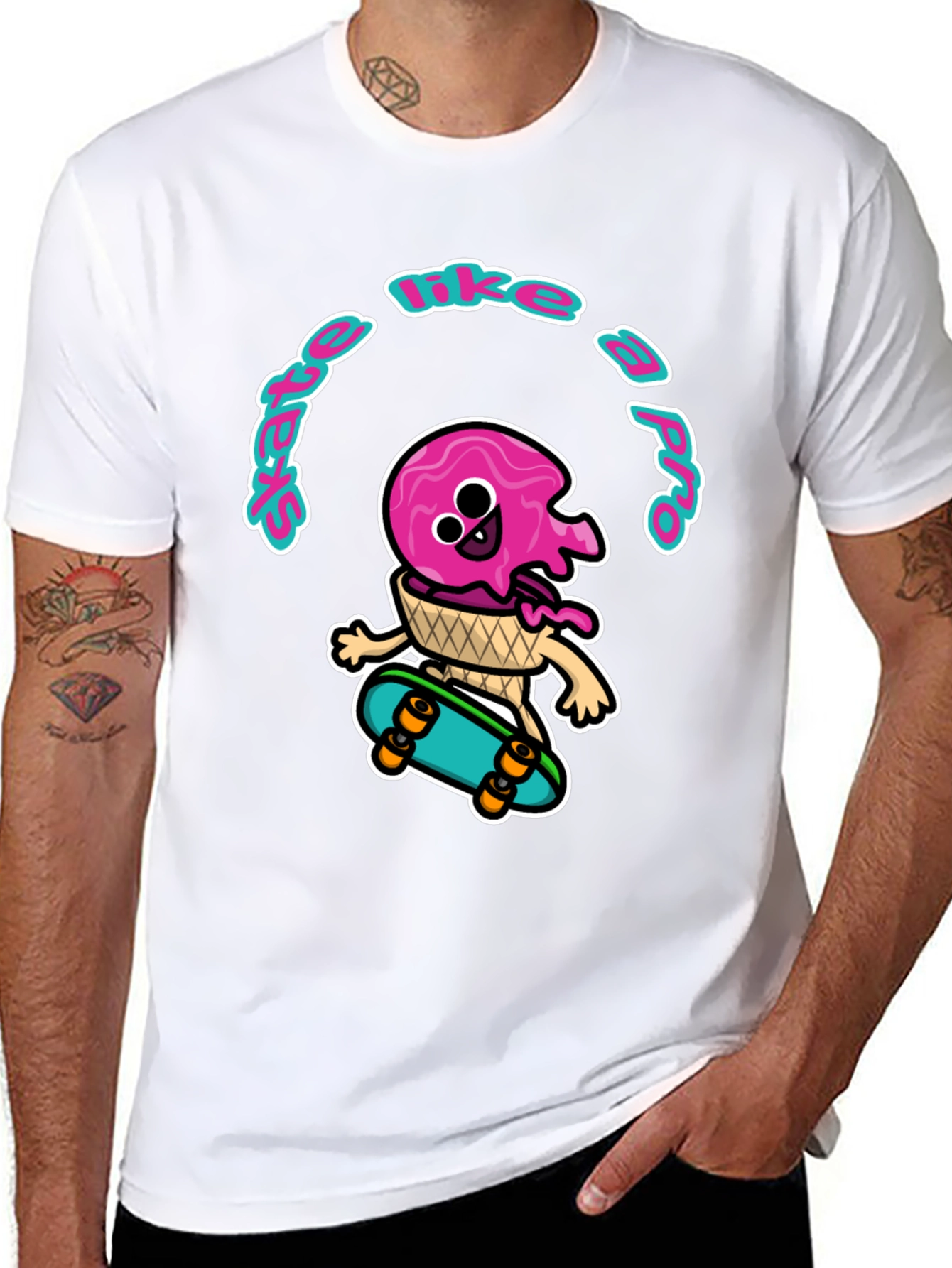 Skate Like a Pro Ice Cream T-Shirt