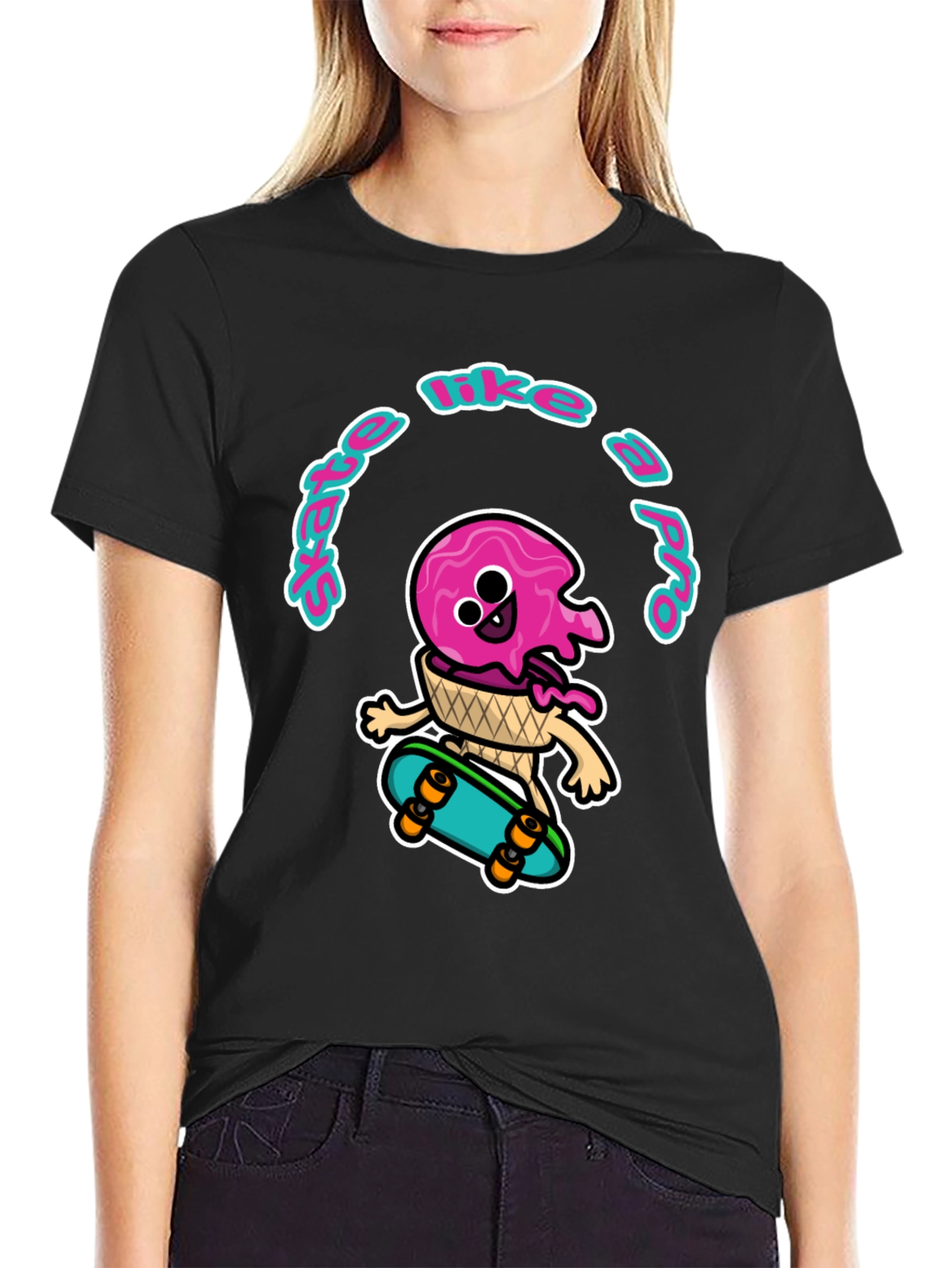 Skate Like a Pro Ice Cream T-Shirt