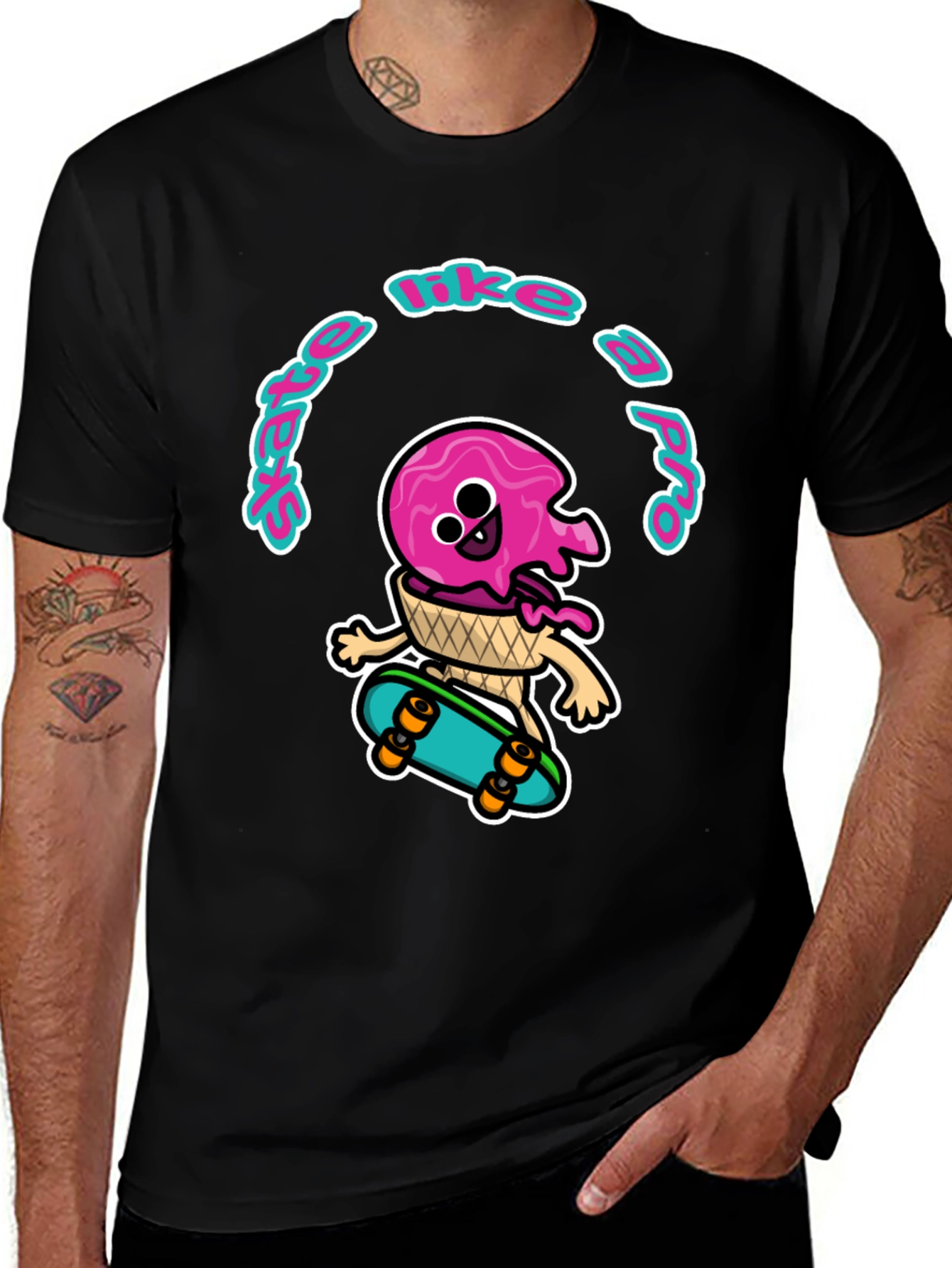 Skate Like a Pro Ice Cream T-Shirt