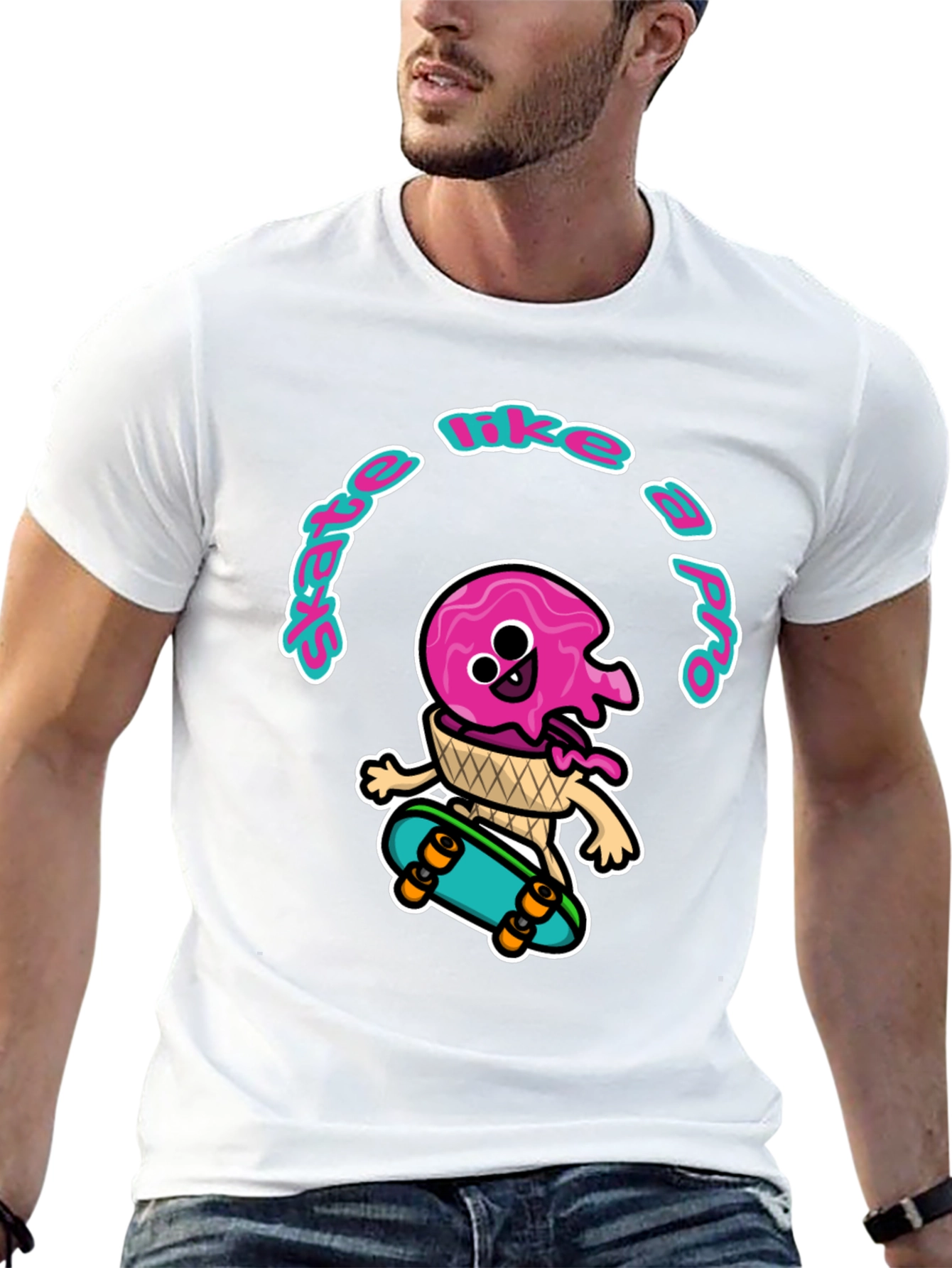 Skate Like a Pro Ice Cream T-Shirt