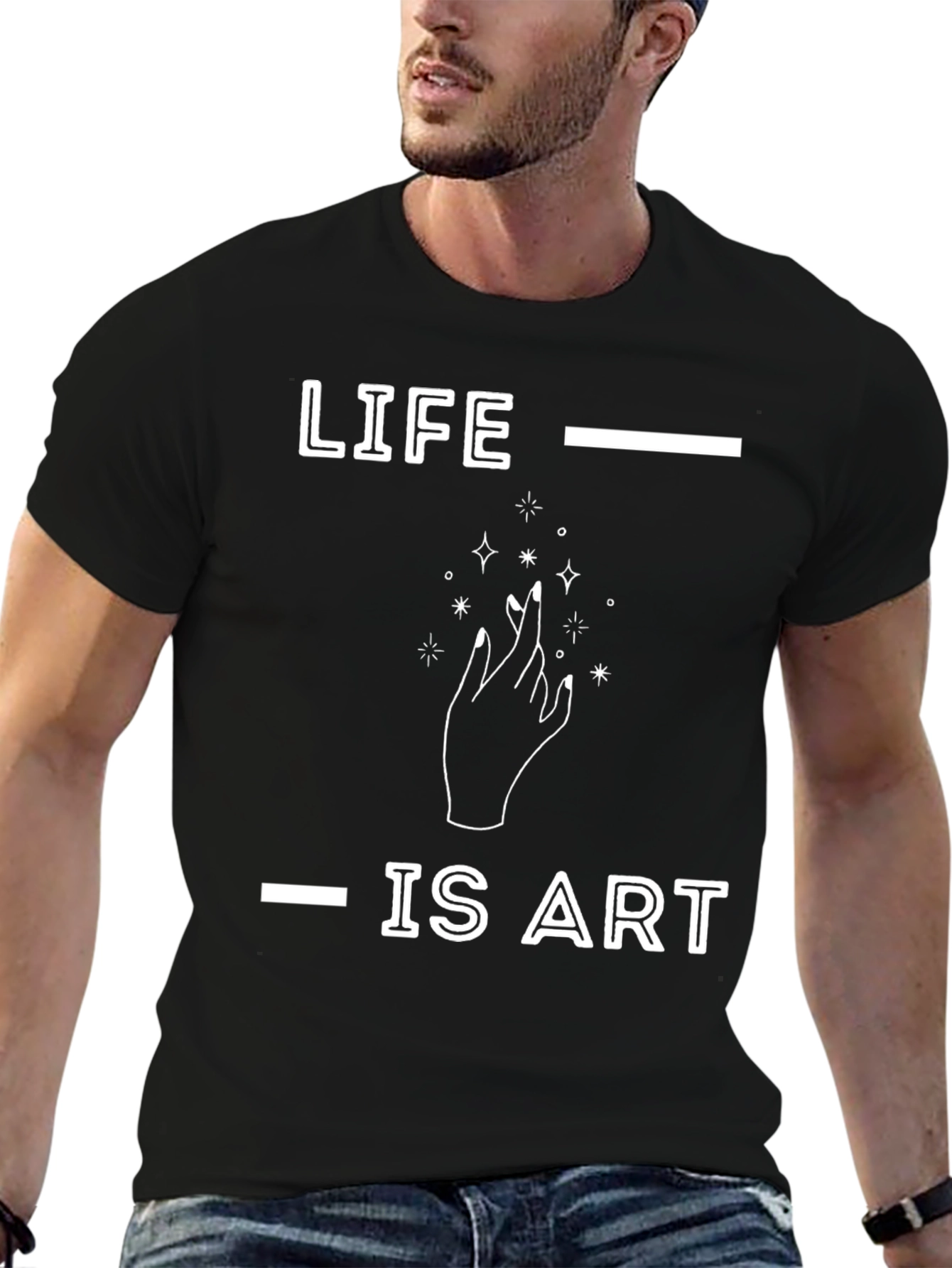 Life is Art T-Shirt - Modern Graphic Tee