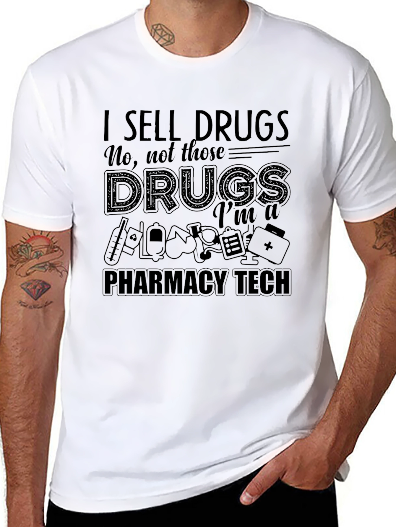 Pharmacy Tech T-Shirt - I Sell Drugs Funny Tee
