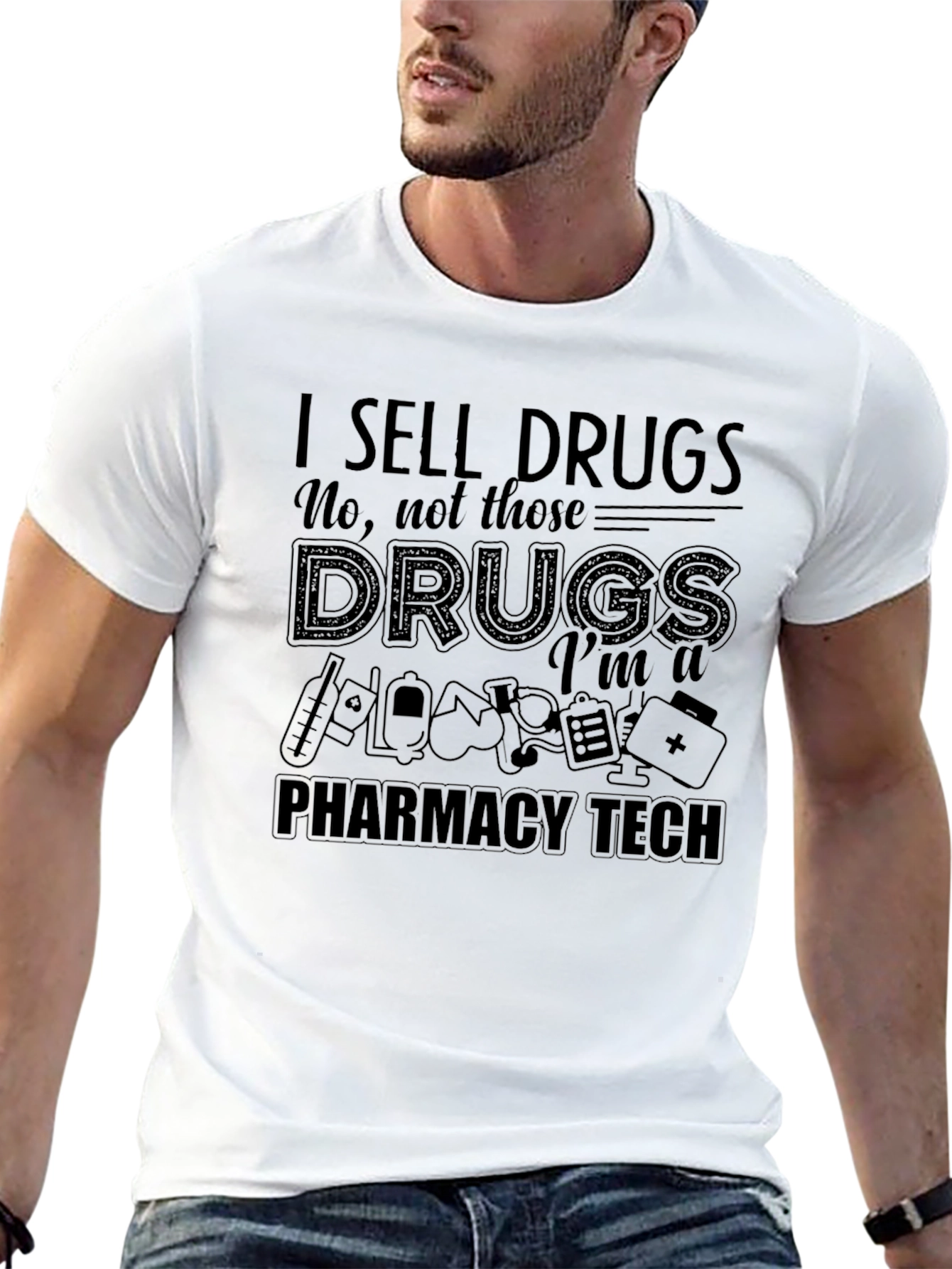 Pharmacy Tech T-Shirt - I Sell Drugs Funny Tee