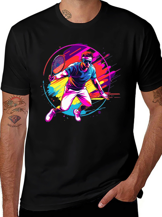 Retro Tennis Player Graphic Tee