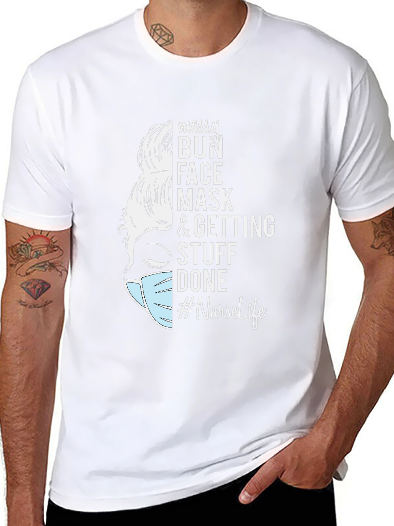 Messy Bun Nurse Life T-Shirt