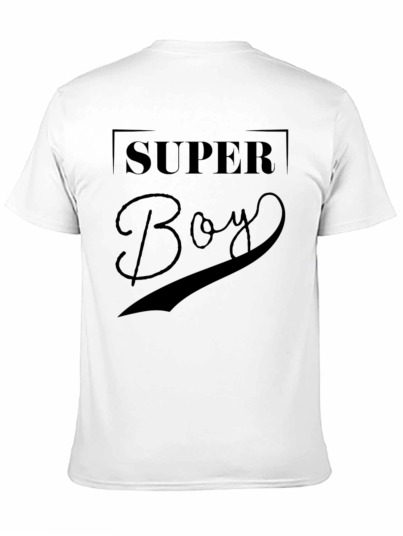 Super Boy Graphic Print Black T-Shirt