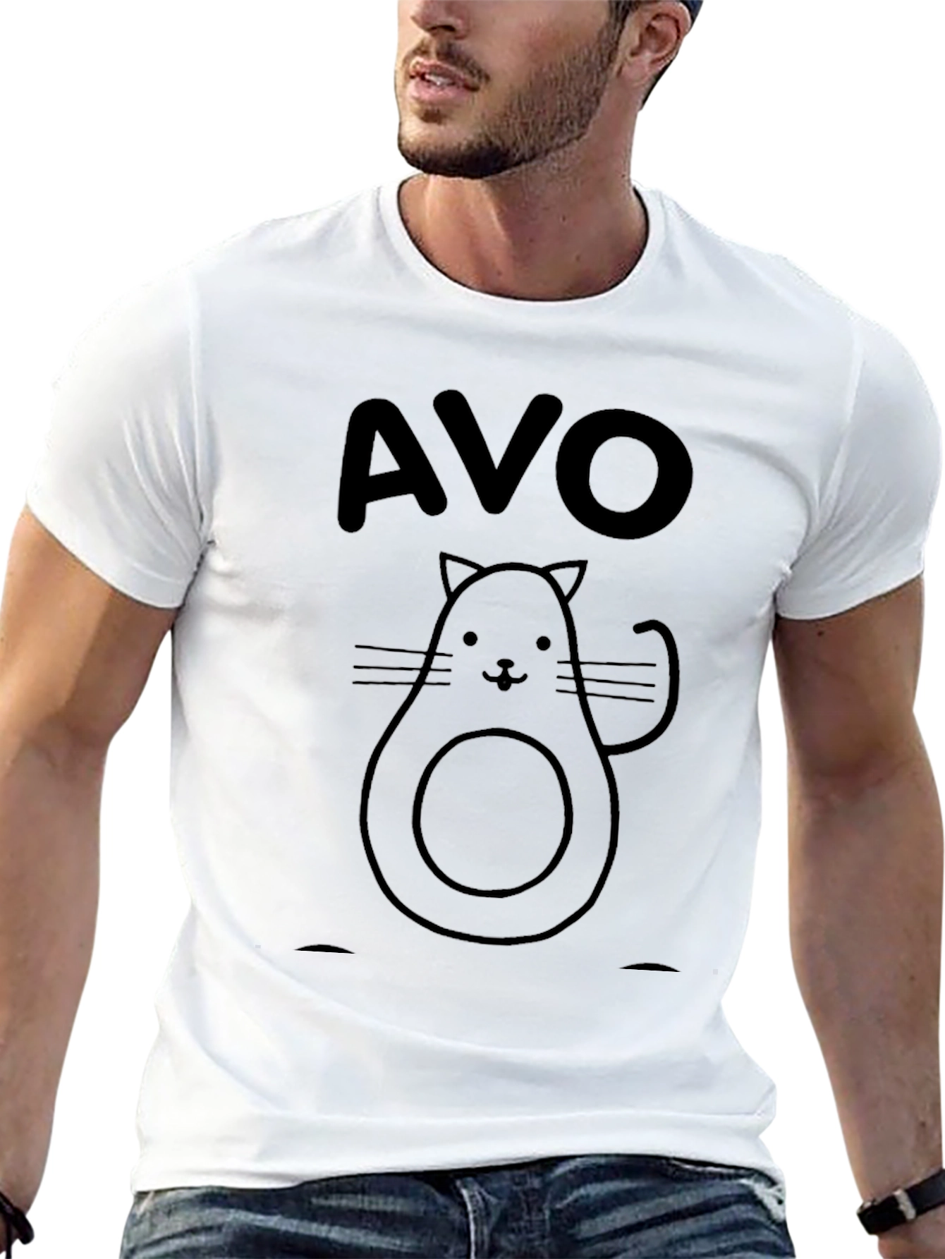 Avo Cat T-Shirt - Avocado Kitty Graphic Tee