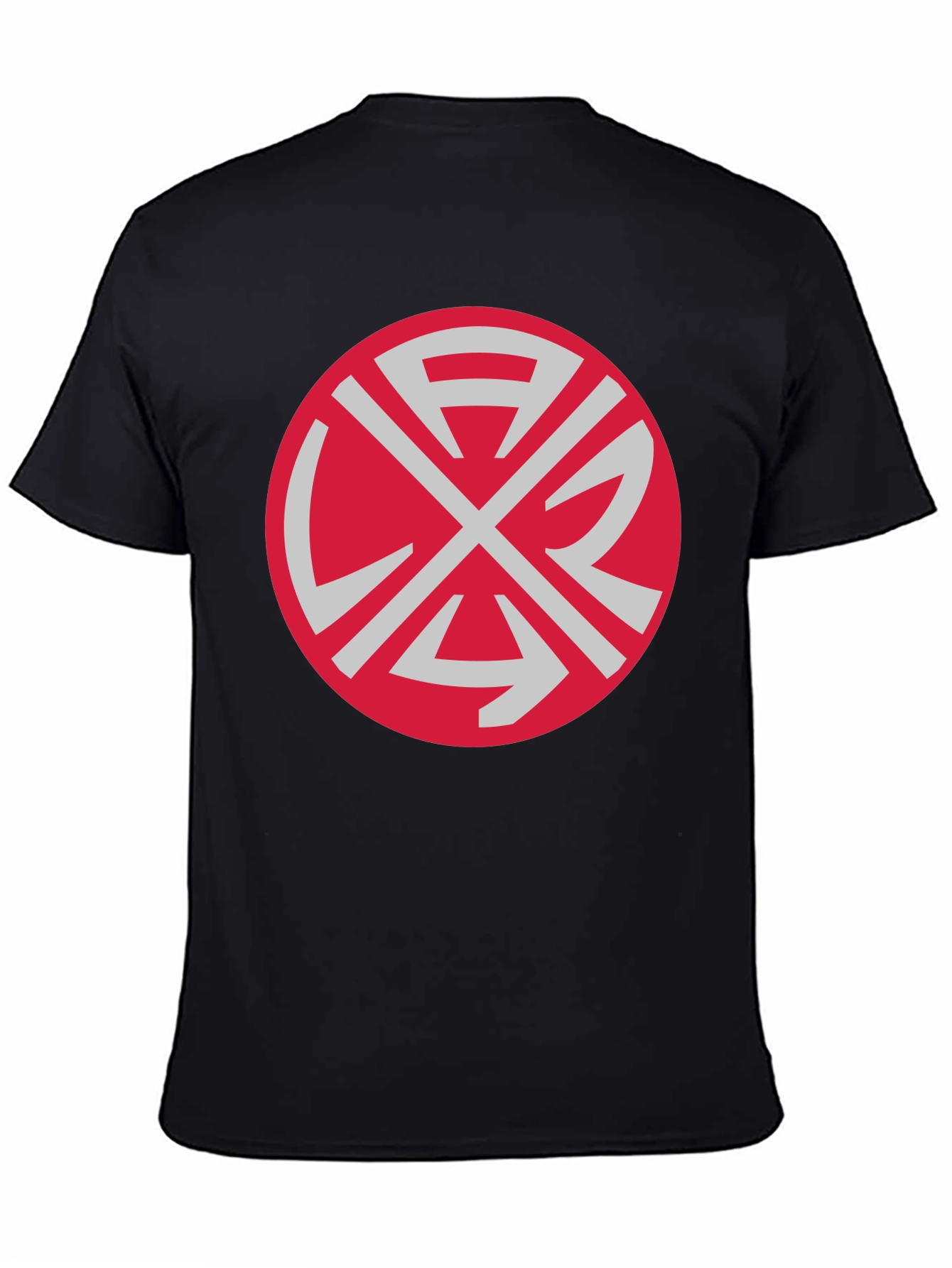Graphic Tee: Red Circle with Unique Symbol