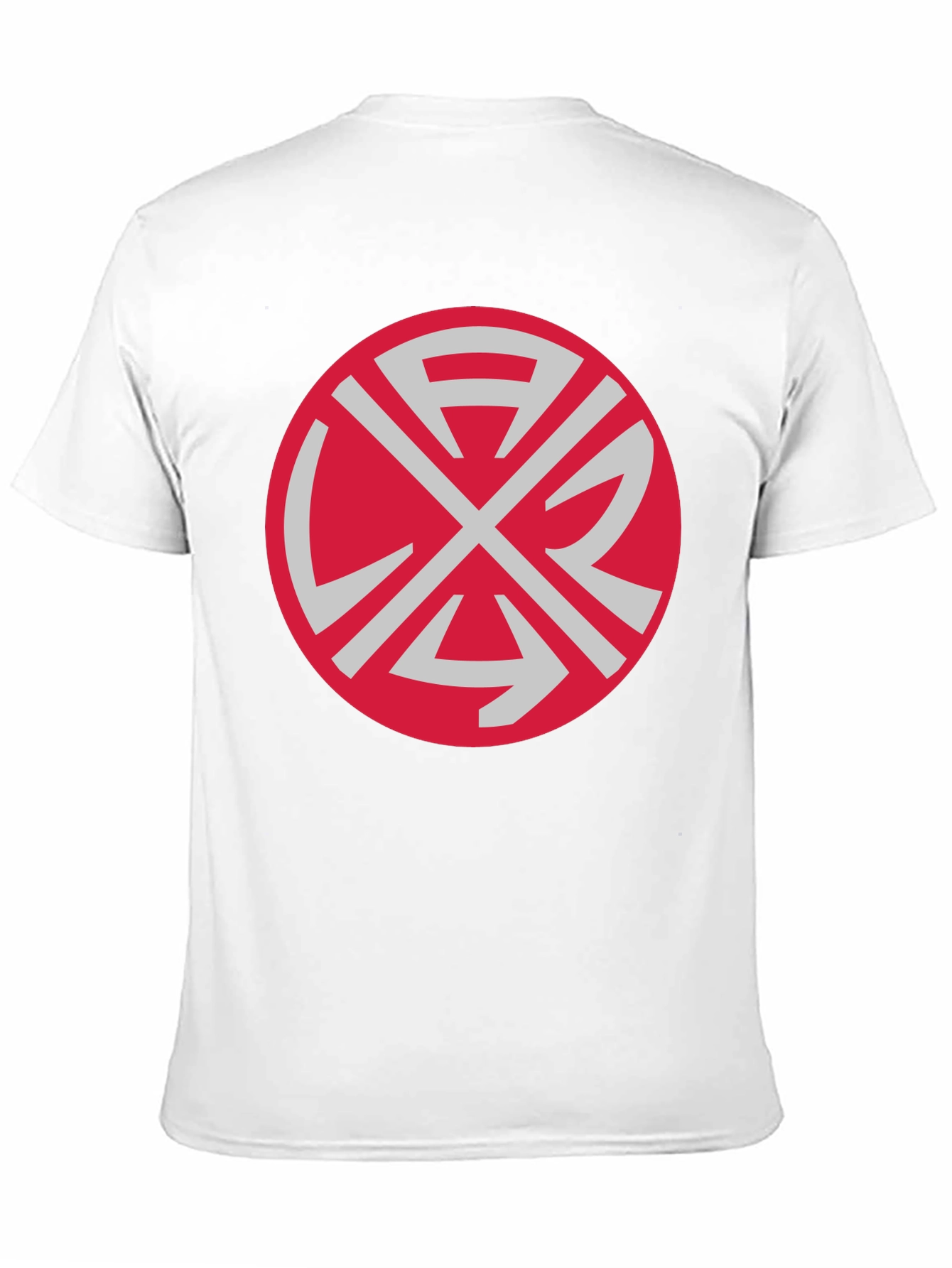 Graphic Tee: Red Circle with Unique Symbol