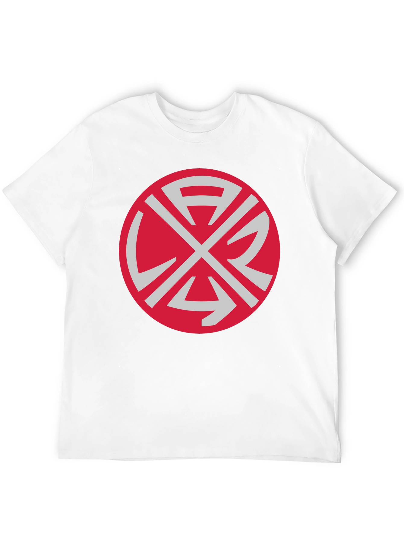 Graphic Tee: Red Circle with Unique Symbol