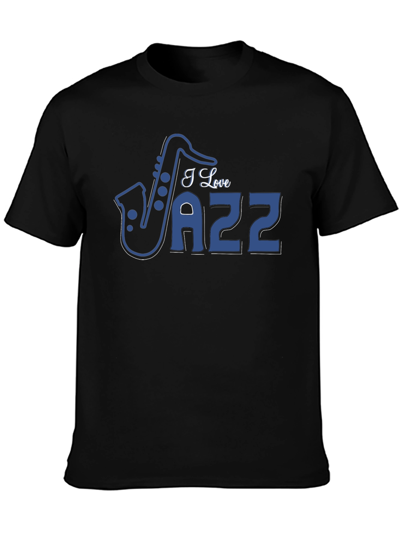I Love Jazz Saxophone Graphic T-Shirt