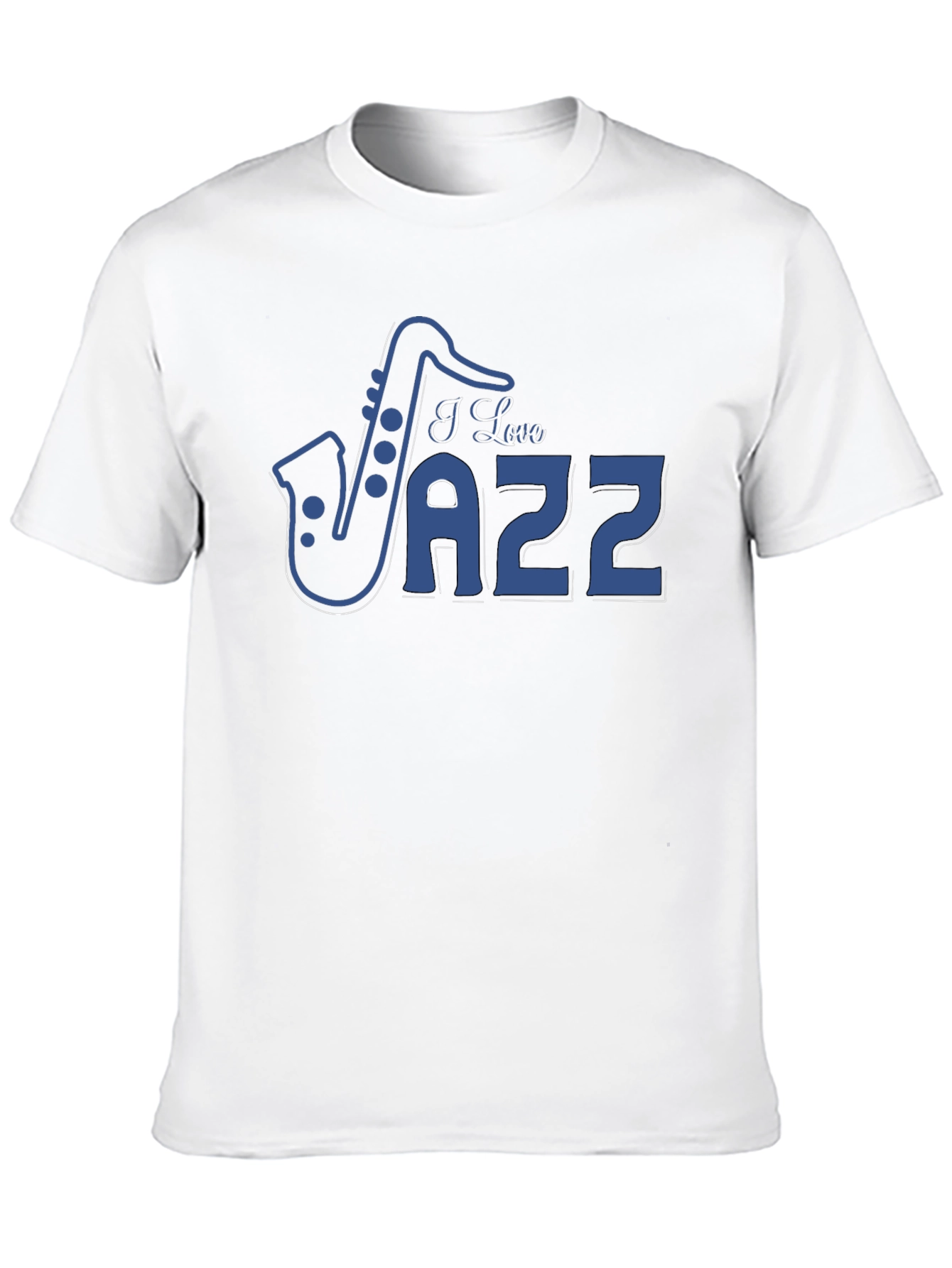 I Love Jazz Saxophone Graphic T-Shirt