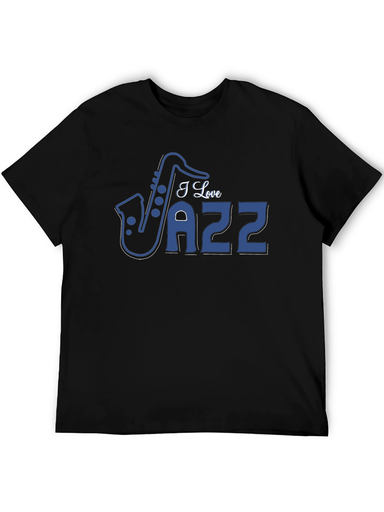 I Love Jazz Saxophone Graphic T-Shirt