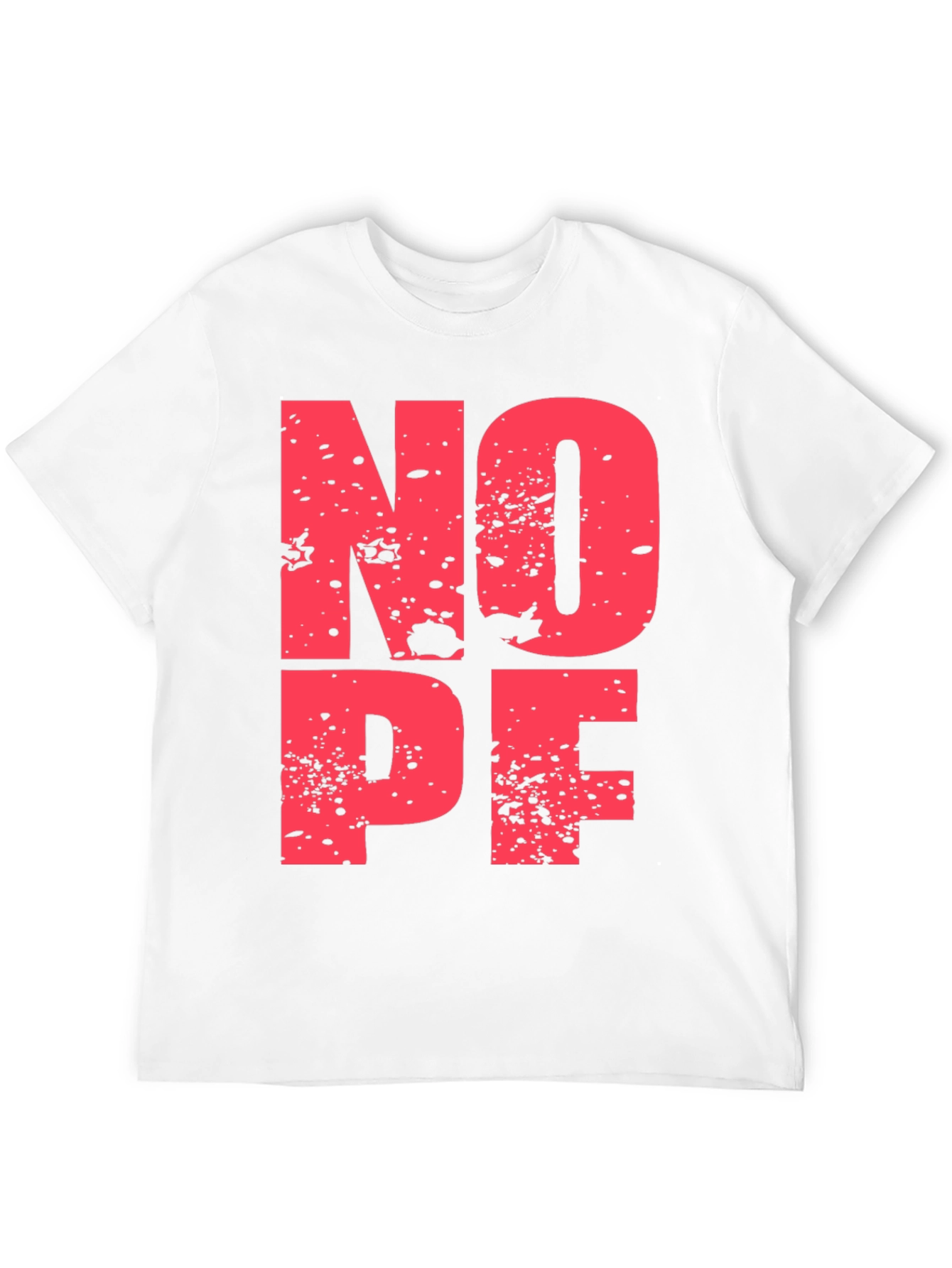 Nope Graphic Print Black Crew Neck T-Shirt