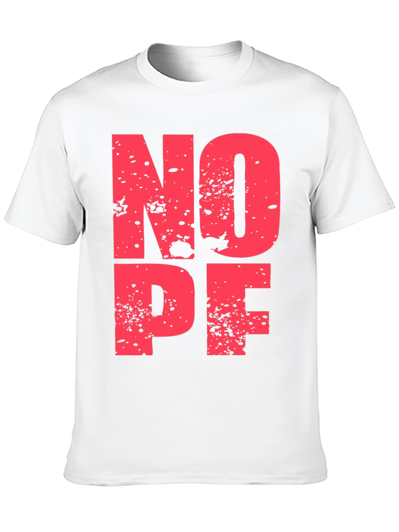 Nope Graphic Print Black Crew Neck T-Shirt