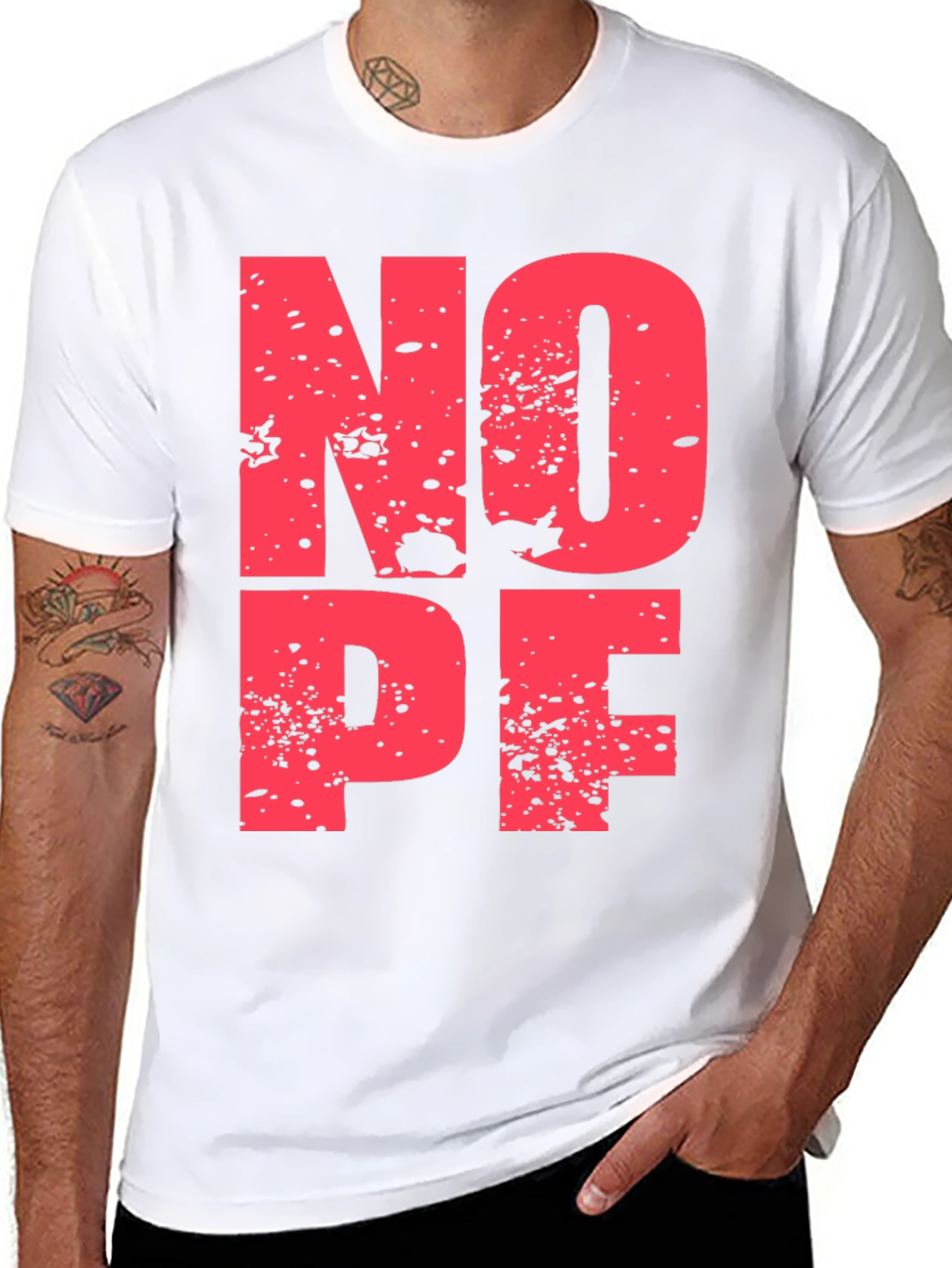 Nope Graphic Print Black Crew Neck T-Shirt