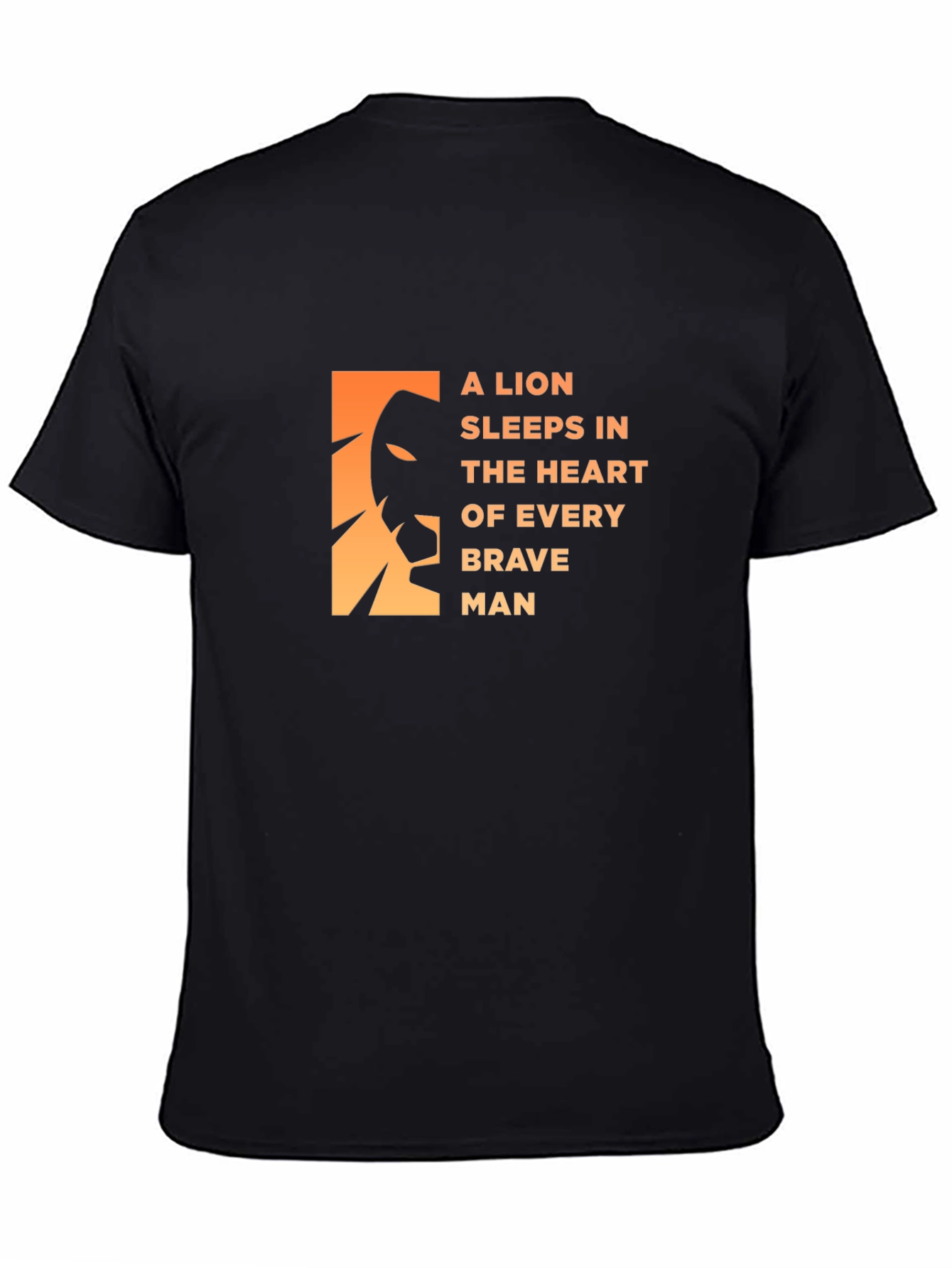 Lion Heart Mens Black Graphic Tee