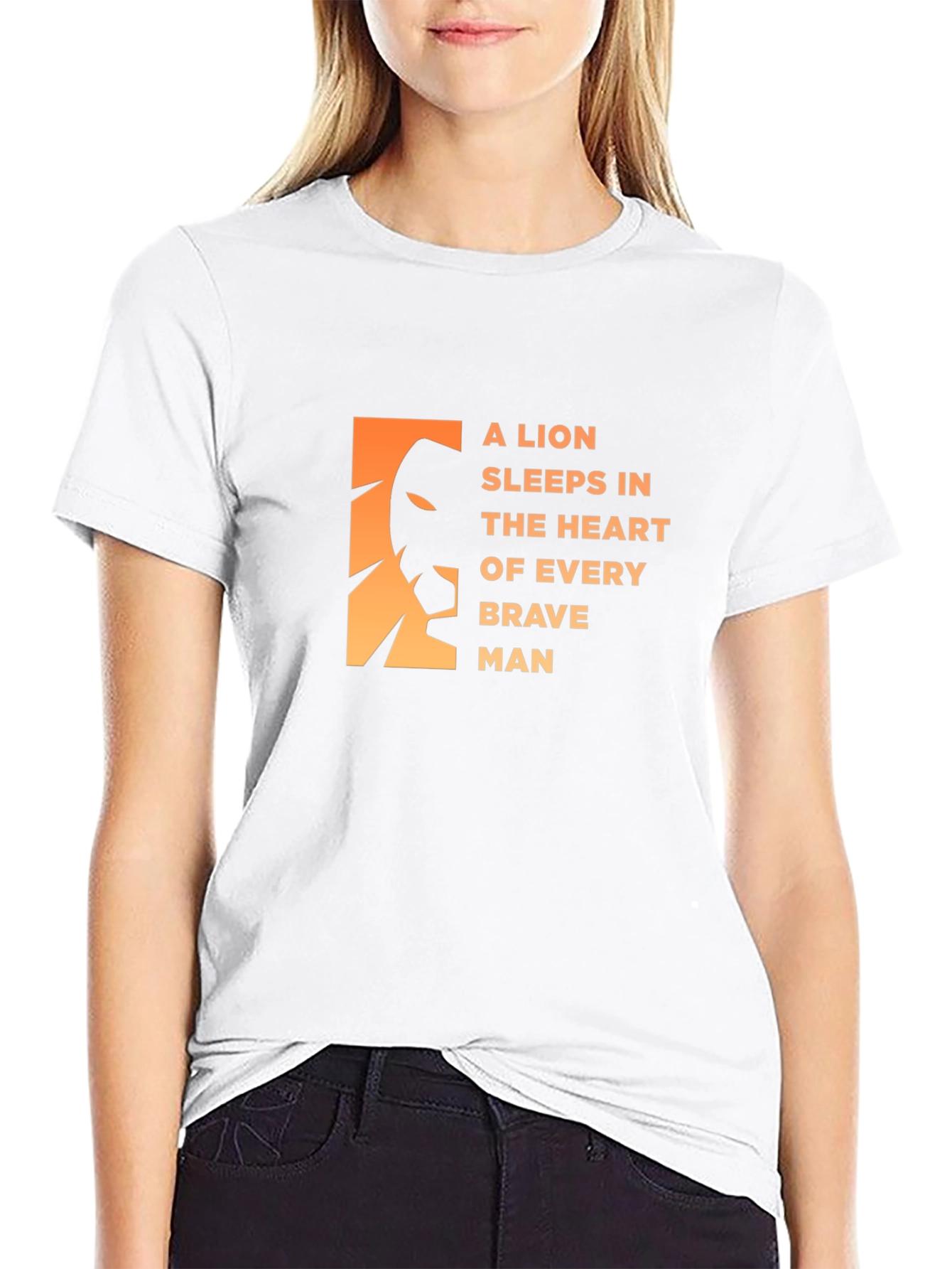 Lion Heart Mens Black Graphic Tee