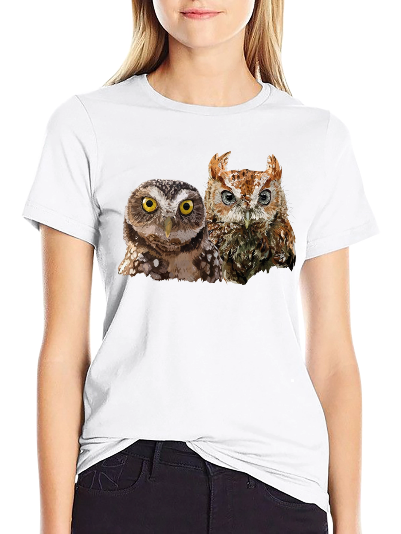 Owl Duo Graphic Tee - Mens Black T-Shirt