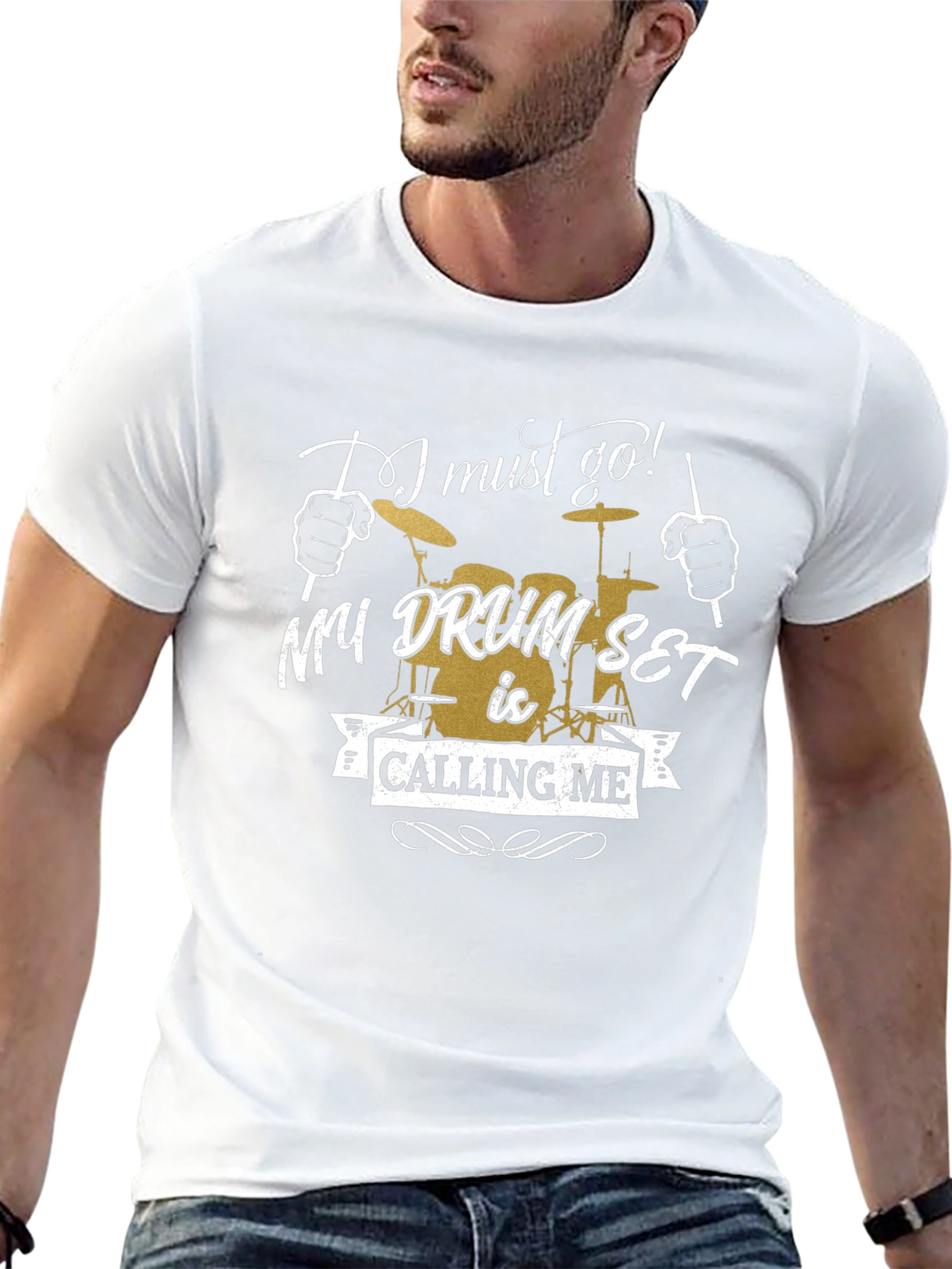 Drum Set Calling Me Graphic Tee