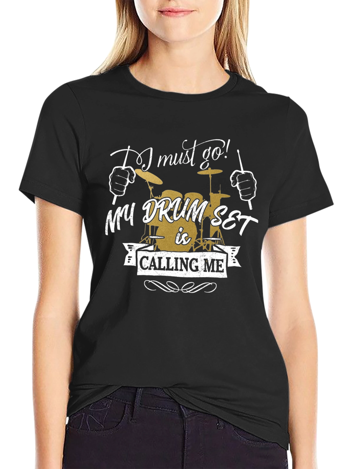 Drum Set Calling Me Graphic Tee