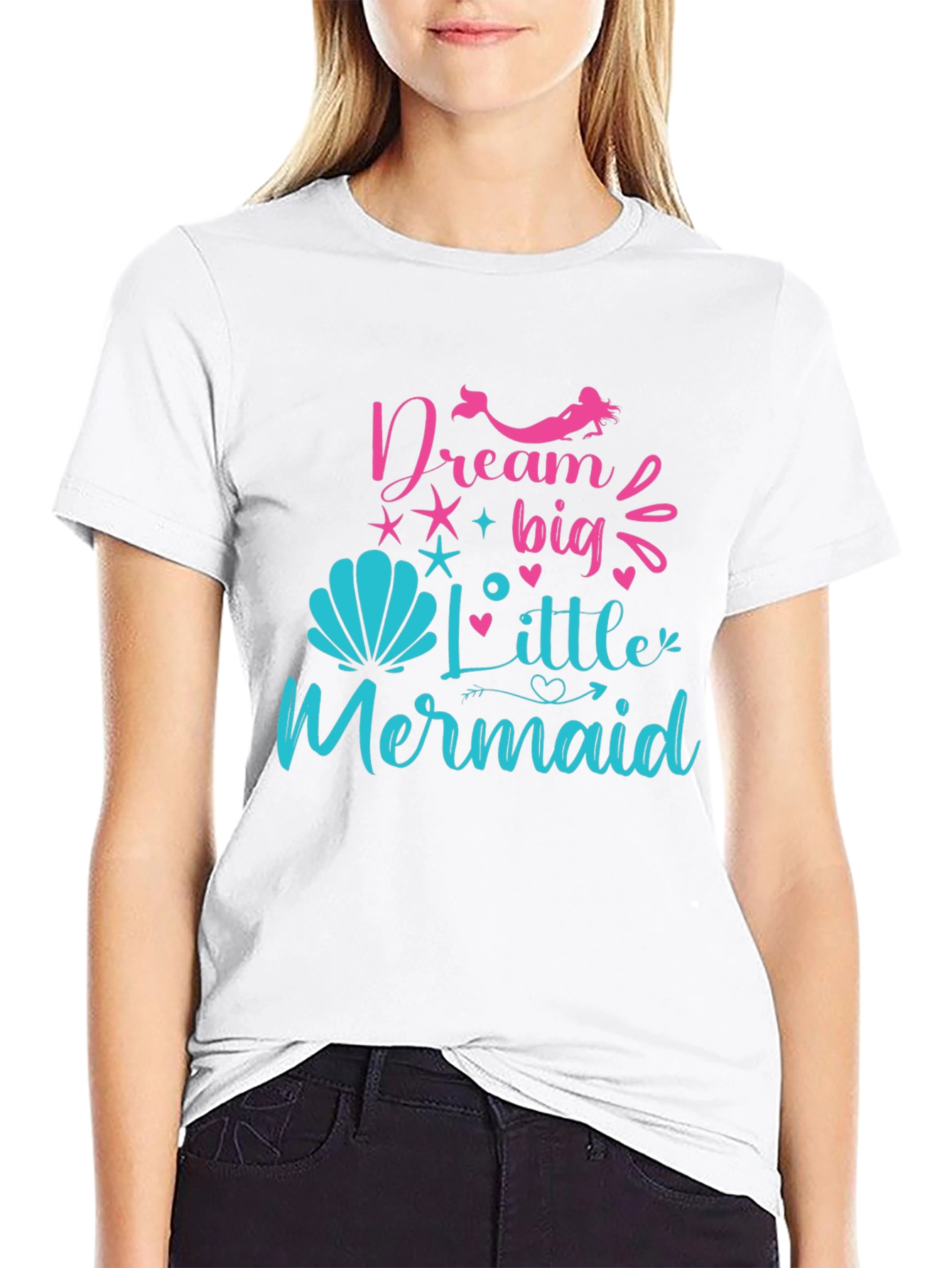 Dream Big Little Mermaid Black T-Shirt