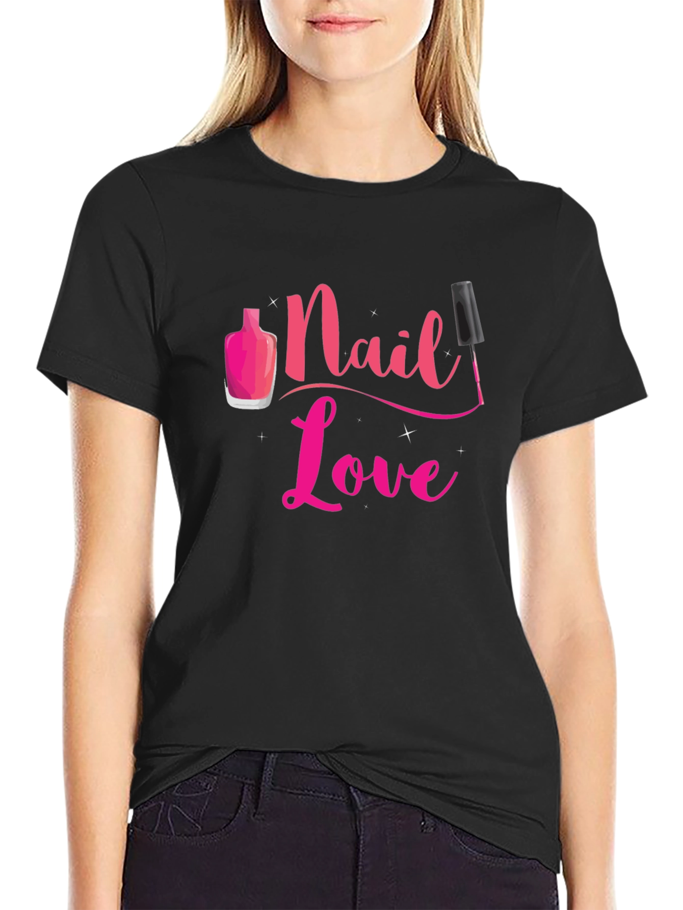 Nail Love T-Shirt - Stylish Manicure Design