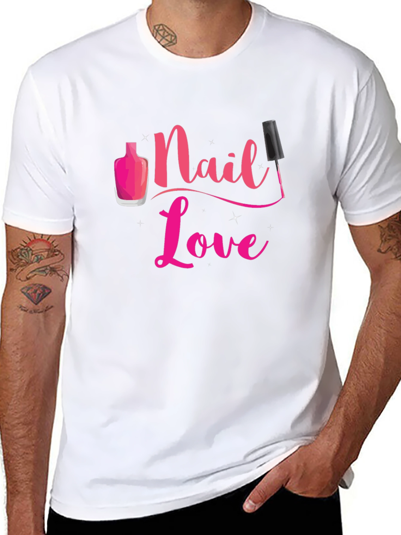 Nail Love T-Shirt - Stylish Manicure Design
