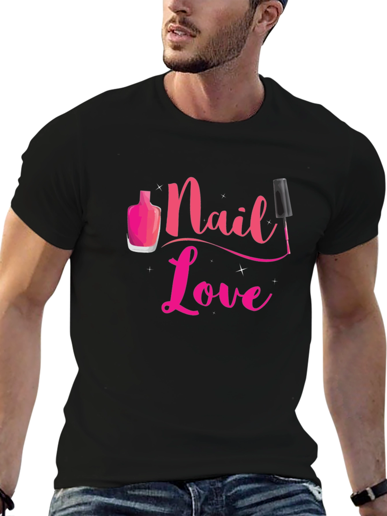 Nail Love T-Shirt - Stylish Manicure Design
