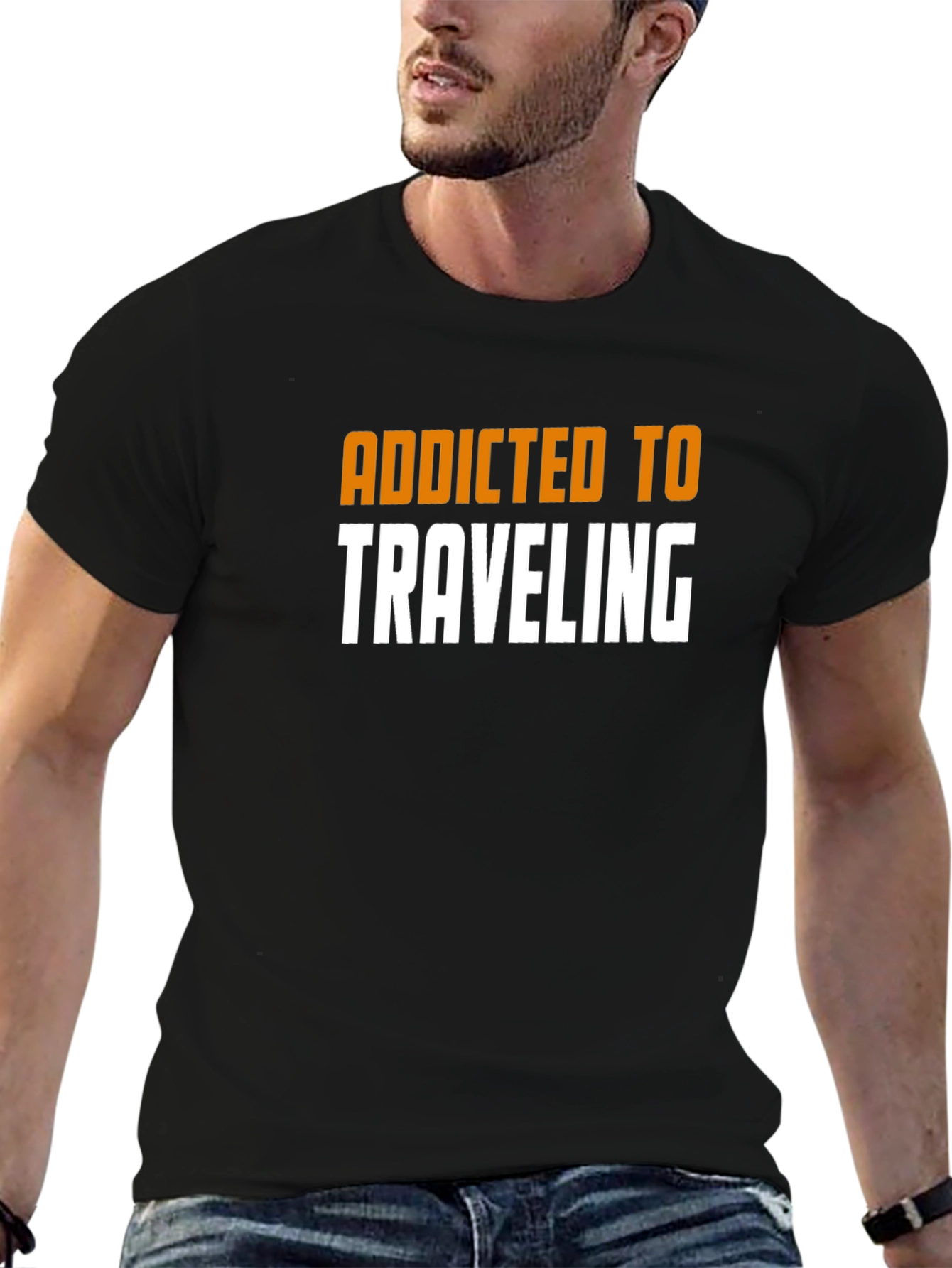 Addicted to Traveling T-Shirt - Black