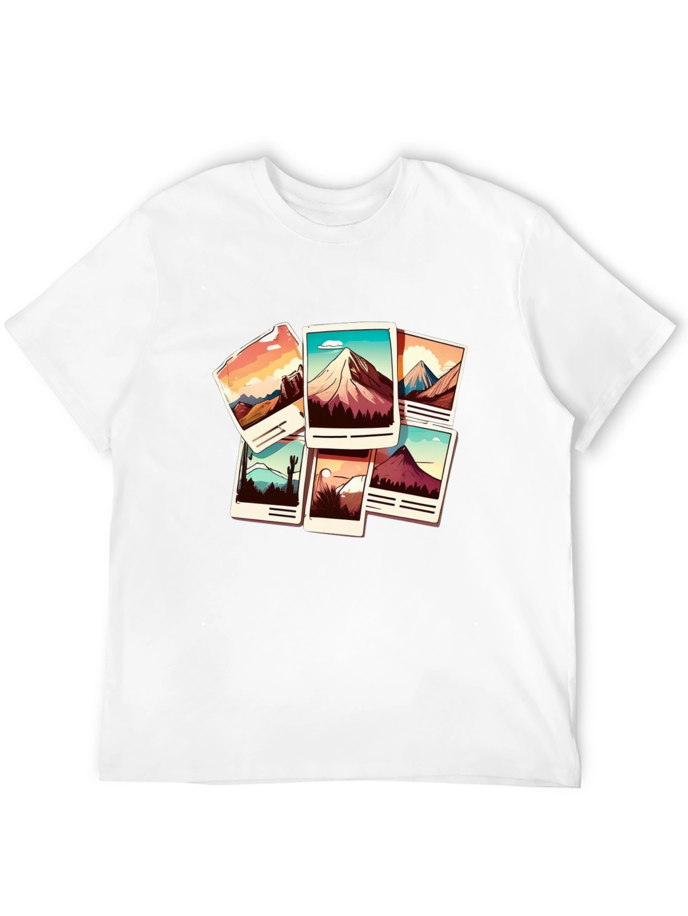 Mountain Photo Stack Graphic Tee - Black