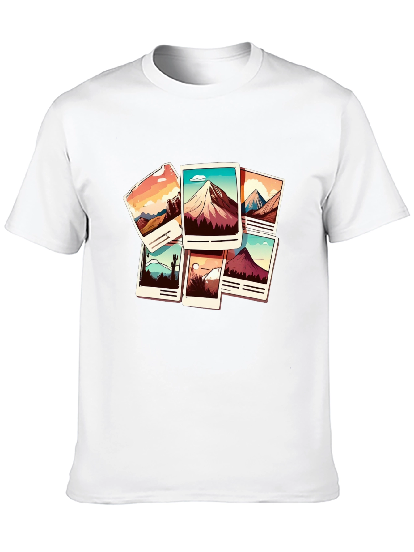 Mountain Photo Stack Graphic Tee - Black