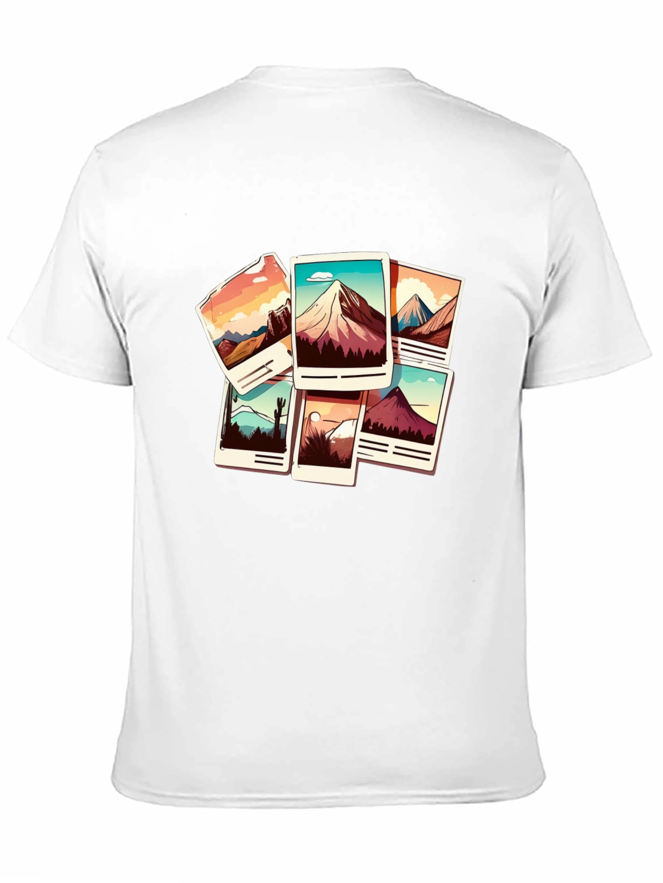 Mountain Photo Stack Graphic Tee - Black