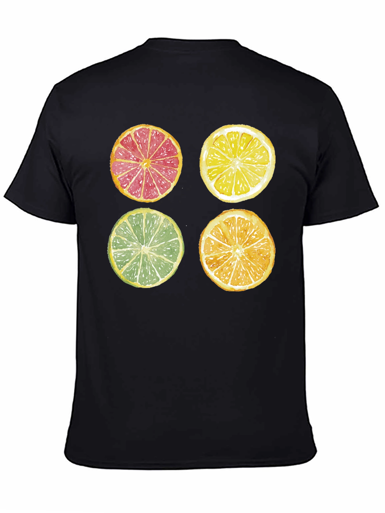 Citrus Fruit Slice Graphic Print T-Shirt