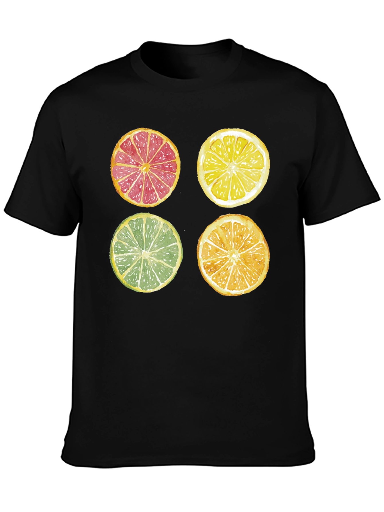 Citrus Fruit Slice Graphic Print T-Shirt
