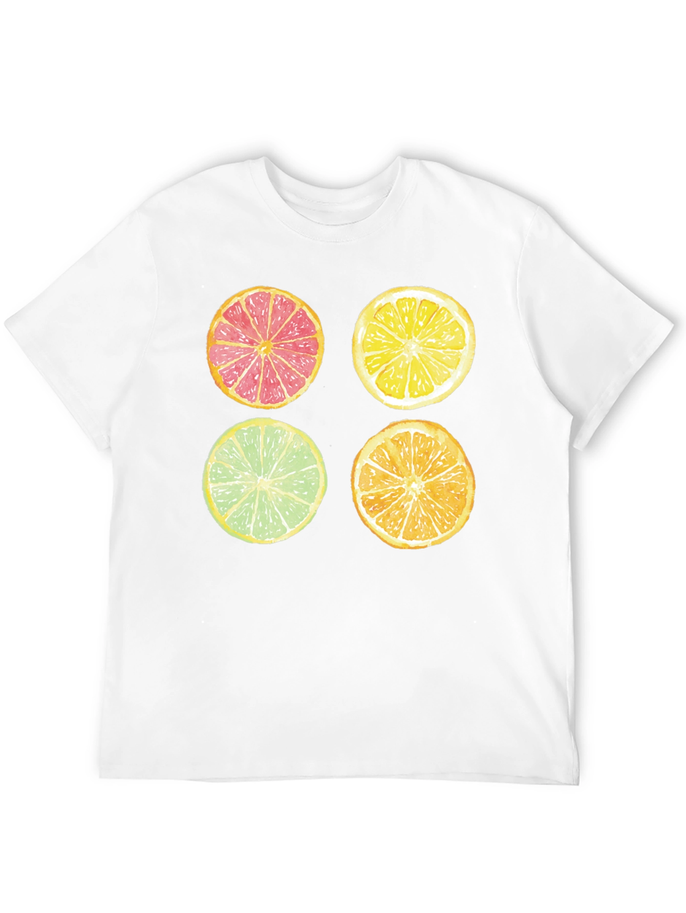 Citrus Fruit Slice Graphic Print T-Shirt