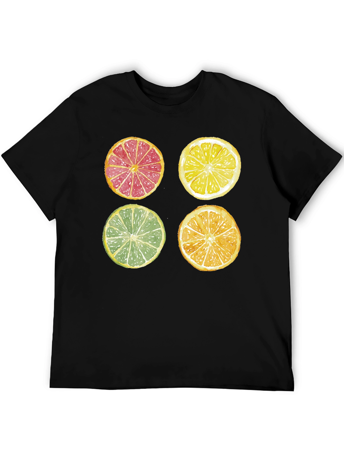 Citrus Fruit Slice Graphic Print T-Shirt