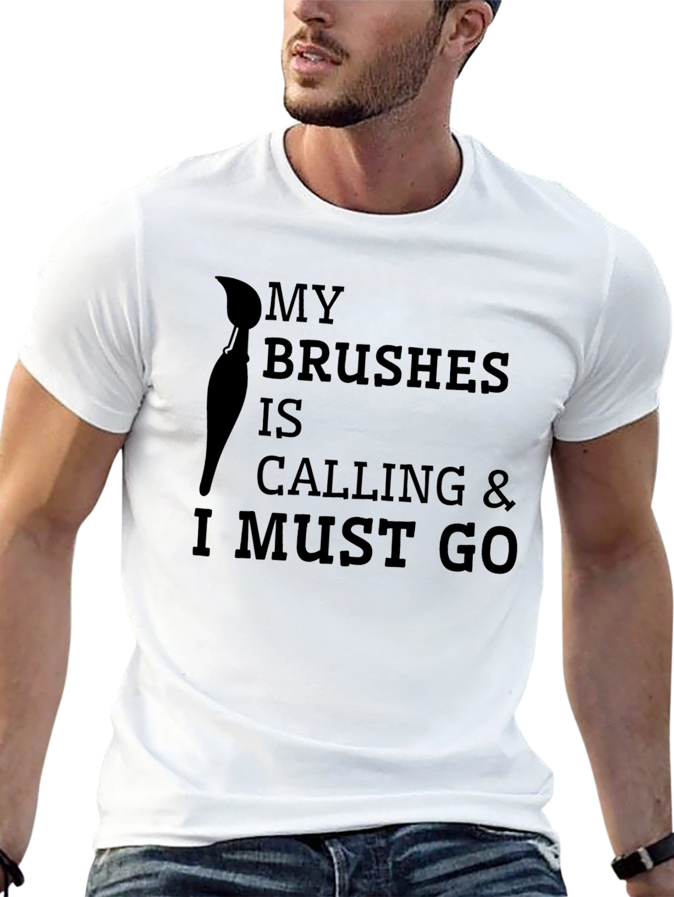 My Brushes Are Calling Funny Artist T-Shirt