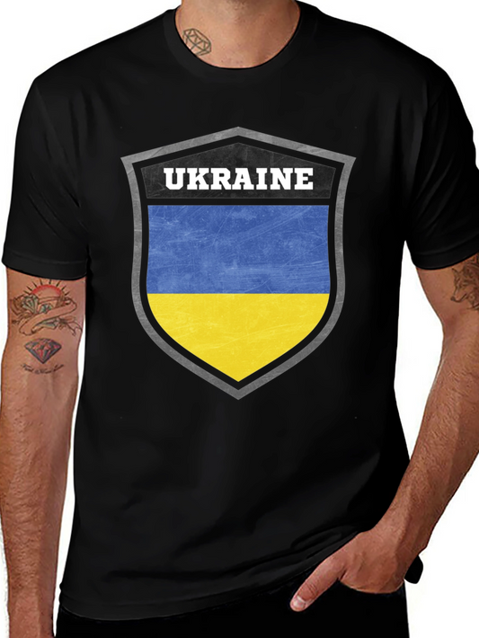 Ukraine Flag Shield T-Shirt