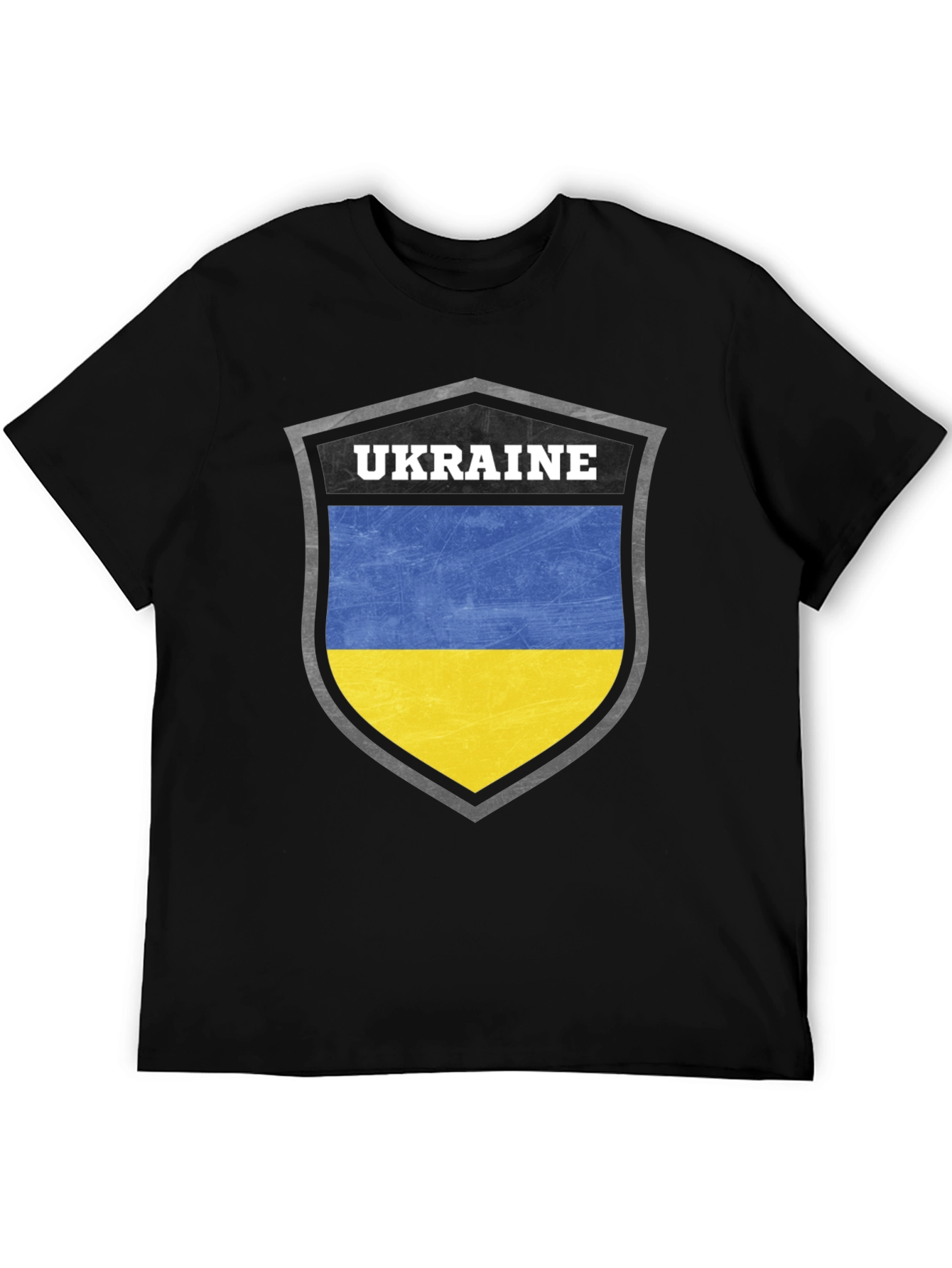 Ukraine Flag Shield T-Shirt