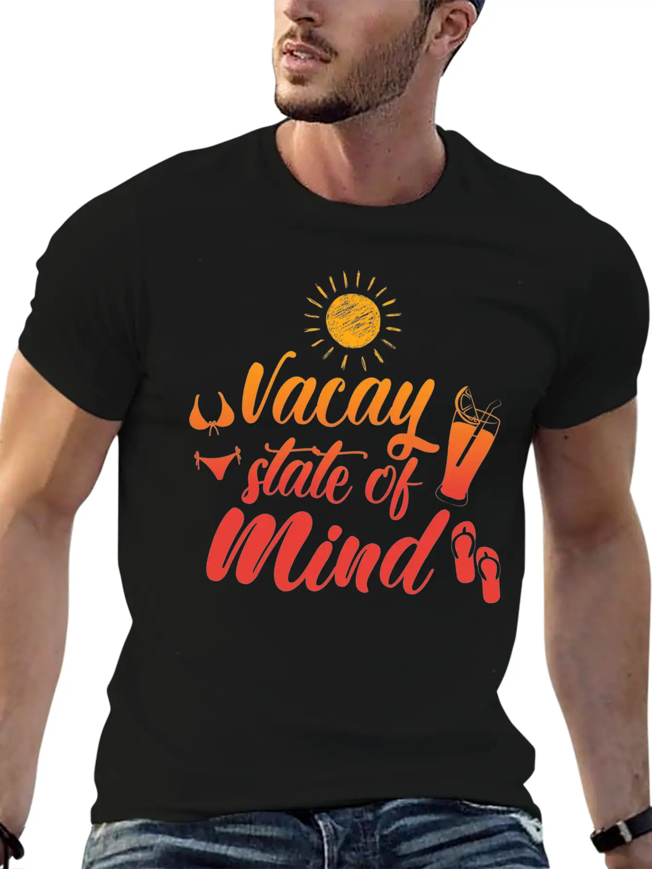 Vacay State Of Mind Stylish Everyday T-Shirt – Unisex Basic Cotton Tee