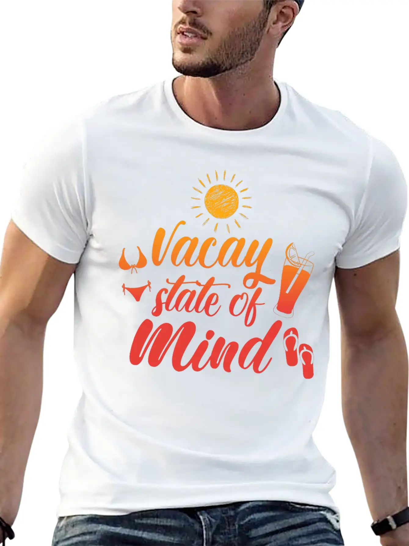 Vacay State Of Mind Stylish Everyday T-Shirt – Unisex Basic Cotton Tee