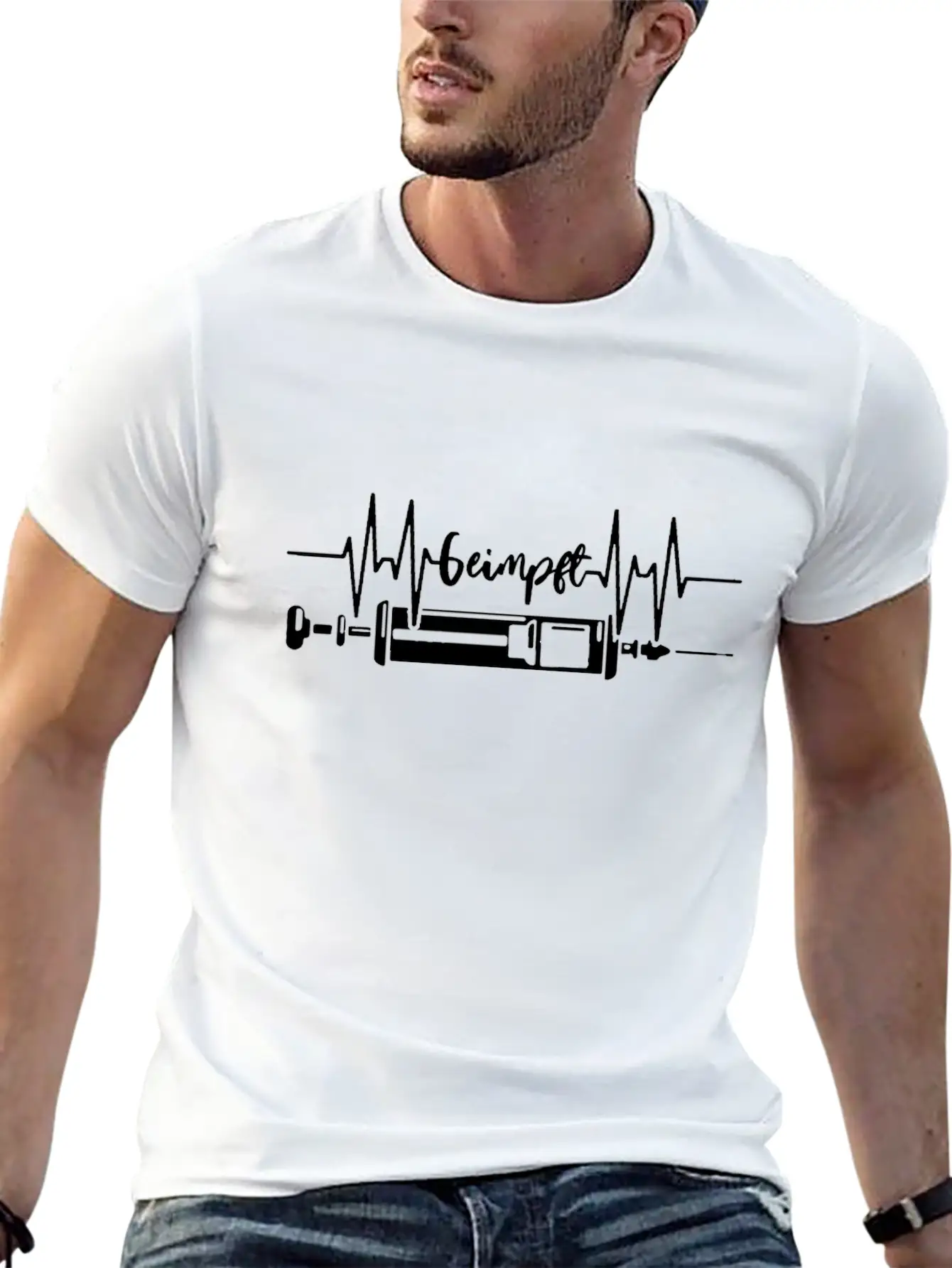 Vaccination 2021 - Being Vaccinated Saves Lives Unisex Short Sleeve Soft Cotton T-Shirt – Casual Everyday Wear