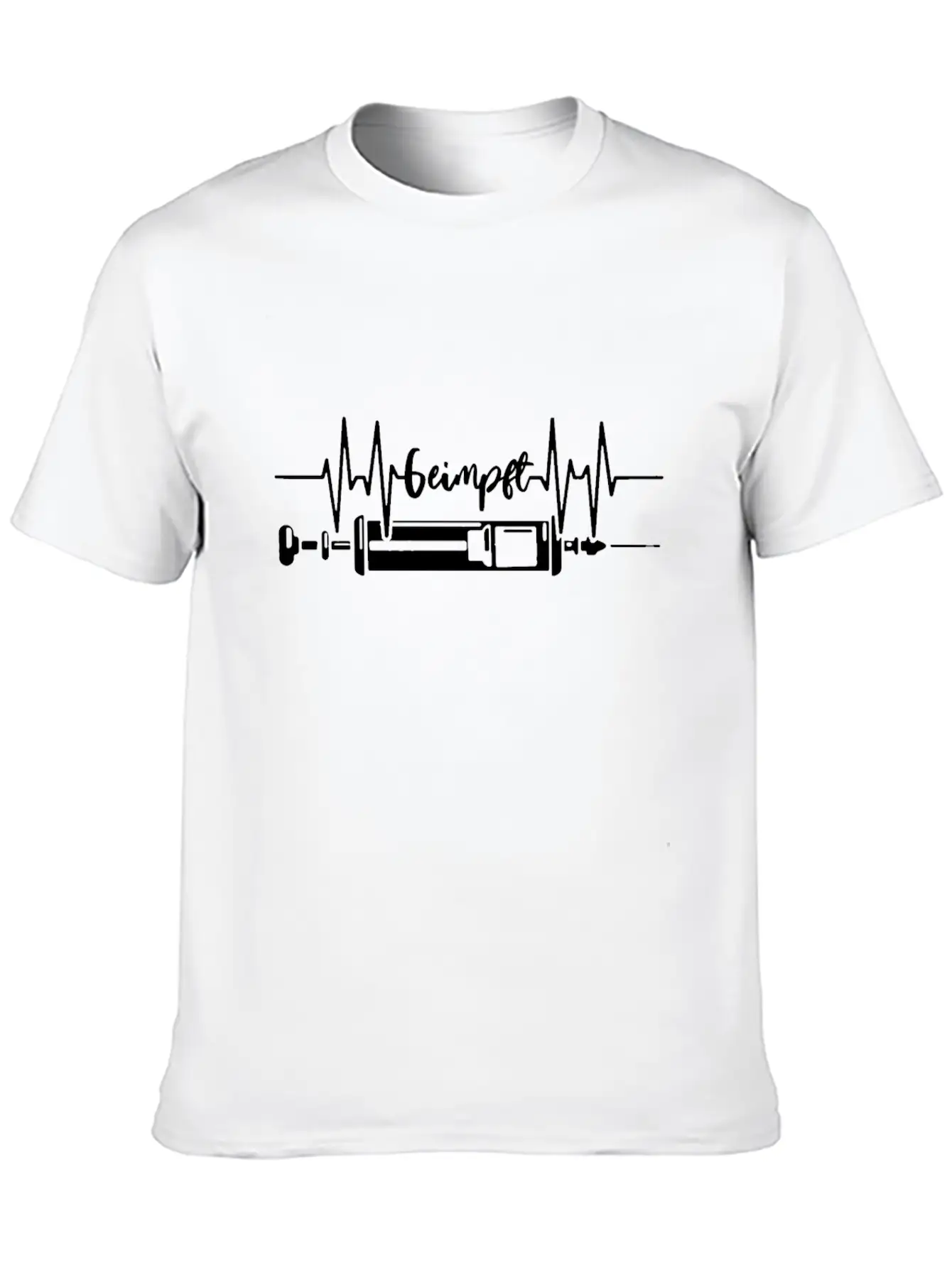 Vaccination 2021 - Being Vaccinated Saves Lives Unisex Short Sleeve Soft Cotton T-Shirt – Casual Everyday Wear