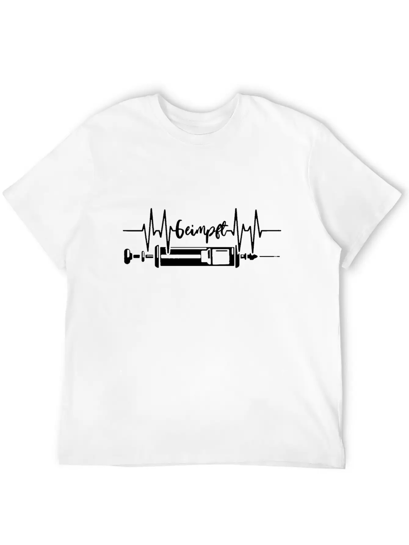 Vaccination 2021 - Being Vaccinated Saves Lives Unisex Short Sleeve Soft Cotton T-Shirt – Casual Everyday Wear