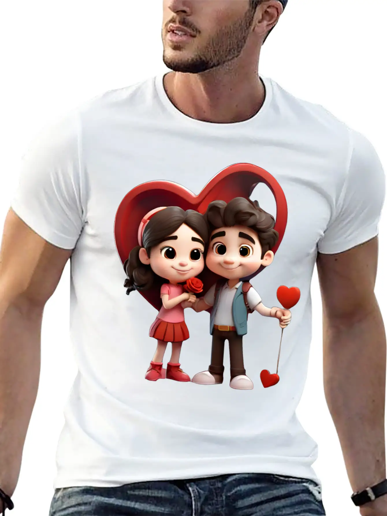 Valentines Day Stylish Everyday T-Shirt – Unisex Basic Cotton Tee